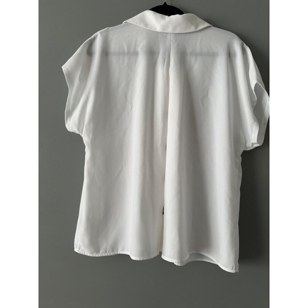Worthington Women's Short Sleeve Flowy Top Fairycore Summer Top lightweight Y2K - Picture 5 of 9